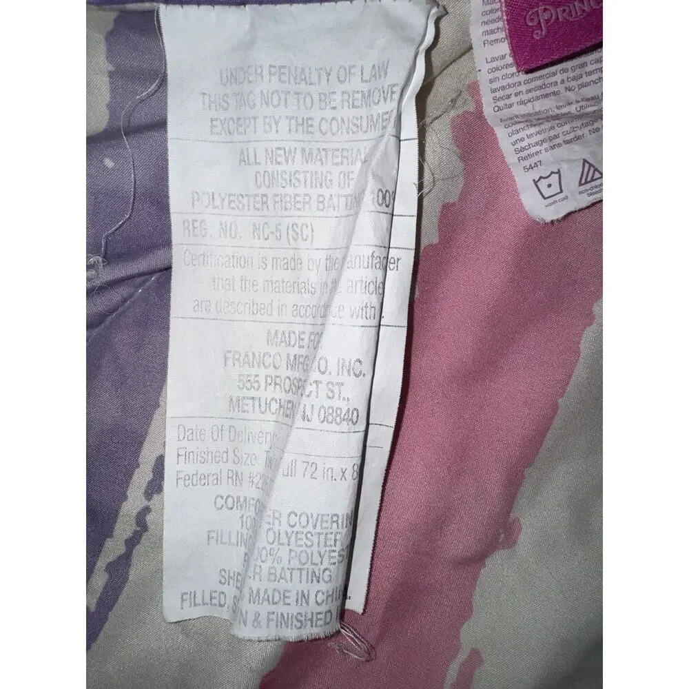 Disney Princess Beauty And The Beast Comforter Twin / Full Reversible